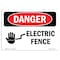 Signmission OSHA Danger Sign, 7" Height, 10" Width, Rigid Plastic, Electric Fence, Landscape, L-1191 OS-DS-P-710-L-1191 - alternate 1
